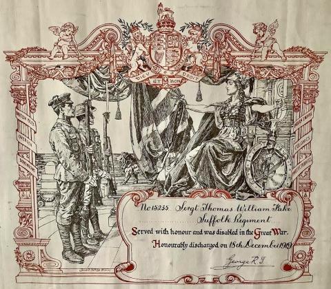 Honourably Discharged Served with Honour Certificate