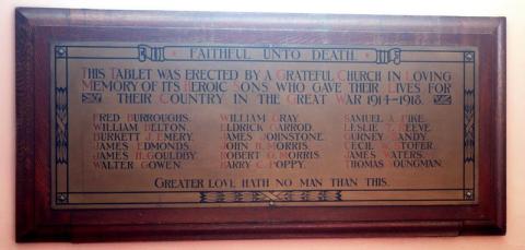 London Road United Reformed Church WW1